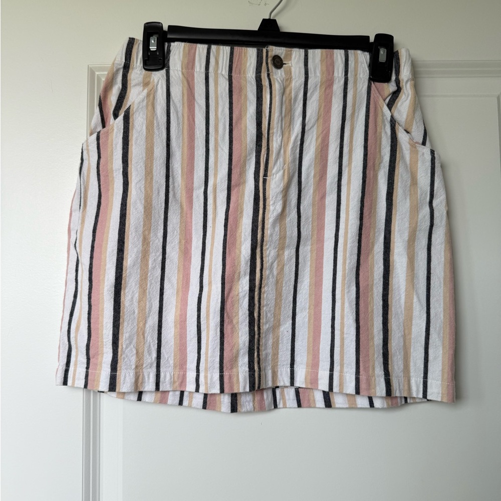 Striped Pink and Black Women's Skirt